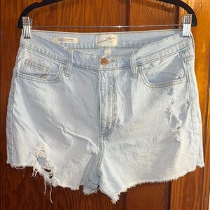 Universal Thread Blue Jean Shorts Distressed High-Waisted